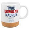 Kubek biały z korkiem 330 ml + Twój dowolny nadruk